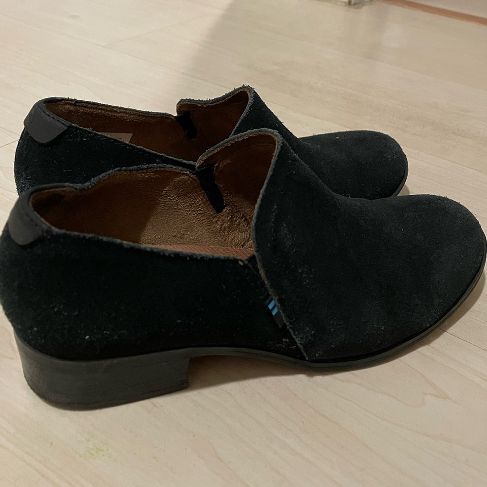 TOMS Women's Suede Shaye Booties 10012283 Black Size 7